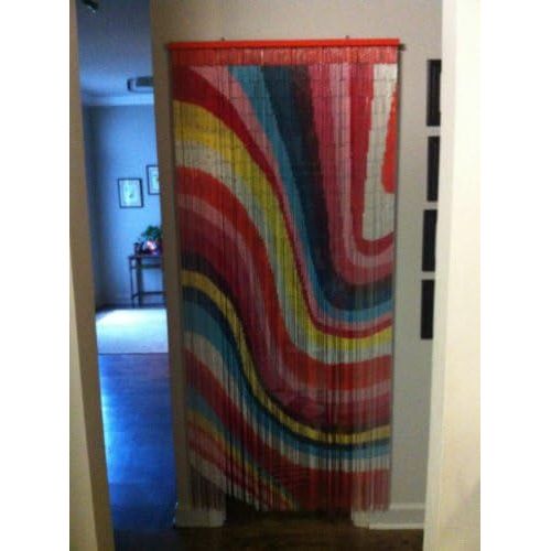  ABeadedCurtain Color Art Waves Beaded Curtain 125 Strands (+hanging hardware)