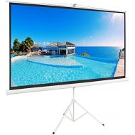 ShowMaven 100 16:9 HD Adjustable Tripod Projector Projection Screen Pull Up Foldable Stand