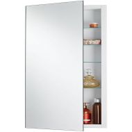 Jensen 1035P34WHGX Polished Edge Mirror Medicine Cabinet, 16 x 36