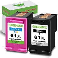 [아마존베스트]GREENBOX Remanufactured Ink Cartridge Replacement for HP 61XL 61 XL Used in Envy 4500 5530 5534 5535 Deskjet 1000 1010 1510 1512 2540 3050 3510 3050A Officejet 2620 4630 4635 (1 Bl