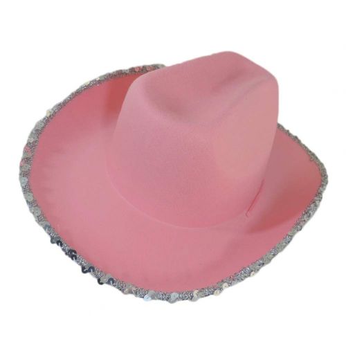  Rhode Island Novelty Pink Cowboy Cowgirl Tiara Felt Light Up Rodeo Princess Hat
