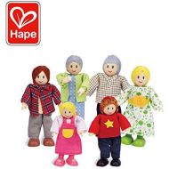 Award Winning Hape Caucasian Doll Family Set for Kids Dollhouses
