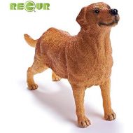 RECUR Toys 10” Labrador Retriever Figure Toys, Soft Hand-Painted Skin Texture Dog Toys for Kids- 1:4 Scale Realistic Design Labrador Replica, Ideal for Collectors, Ages 3 and Up