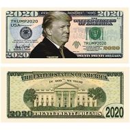 [아마존베스트]American Art Classics Pack of 50 - Donald Trump 2020 Re-Election Presidential Dollar Bill - Limited Edition Novelty Dollar Bill - The Best Gift Or Keepsake for Lovers of Our Great