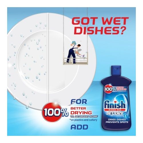  Finish Jet-Dry Rinse Aid, 23oz, Dishwasher Rinse Agent & Drying Agent (6 PACK)