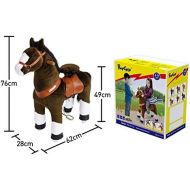 PonyCycle Official Ride On Horse No Battery No Electricity Mechanical Horse Chocolate White Hoof Small Age 3-5
