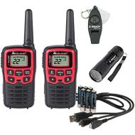 Midland - EX37VP, E+Ready Emergency Two-Way Radio Kit - Pair of T31VP FRS Two-Way Radios, 9 LED Flashlight, Whistle With Compass and Temperature Gauge, In SoftShell Carrying Case (