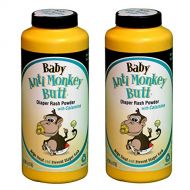 Baby Anti-Monkey Butt Diaper Rash Powder, 6oz. Bottle - 2 Pack