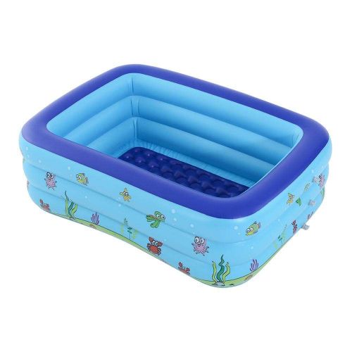  Treslin Inflatable Baby Bath Swim Tubs Newborn Thickening Children Cartoon Portable Bathtub Bucket Safety Swimming Pool@E1 (86x25cm)