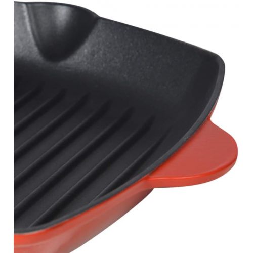  Marke: ProCook ProCook - quadratische Grillpfanne aus Gusseisen - induktionsgeeignet - 26 cm - emailliert - Gusseisenpfanne - Rot
