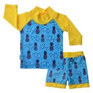 JAN & JUL Kids Long Sleeve Swim-Suit Rash Guard with UPF 50+ Sun Protection, Shirt or Set for Baby or Toddler (Boy or Girl)