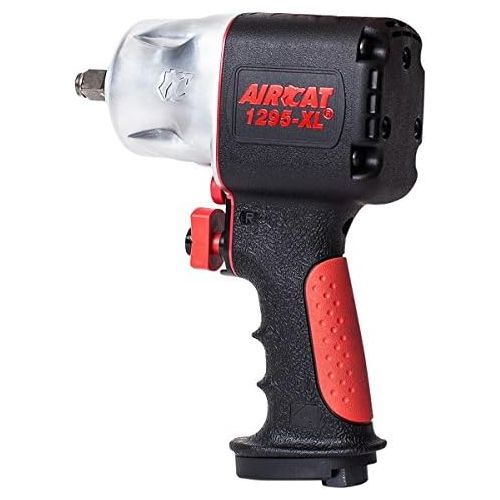  AirCat AIRCAT 1295-XL 12 Drive Full Power Compact Composite Impact Wrench, SilverBlack
