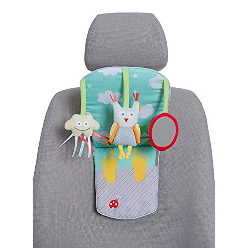  Taf Toys Toe Time Infant Car Seat Toy | Kick and Play Activity Center with Music, Lights, Mirror, and Jingling Toys | Fun Travel Baby Toy for Rear Car Seat | Easier Drive with Newb