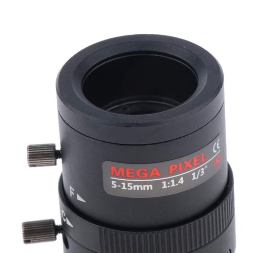  Prettyia CCTV Industrial Camera Varifocal 5-50mm IR Manual IRIS Zoom CS Mount Lens Format 13 (Black)