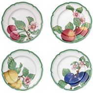 [아마존베스트]Villeroy & Boch 1042478660 French Garden Modern Fruits Salad Plate : Assorted Set of 4, 8.25 in, White/Colored