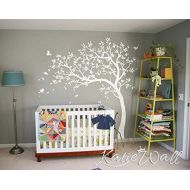 StudioQuee White Tree Wall Decals Nursery Large Wall Decal Kids Room Wall Art Decor