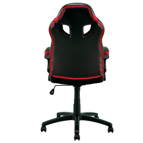  KLS14 Modern Style High Back Gaming Chairs 360-Degree Swivel Design Desk Task PU Leather Upholstery Thick Padded Seat Posture Support Home Office Furniture - Set of 4 RedBlack #2123