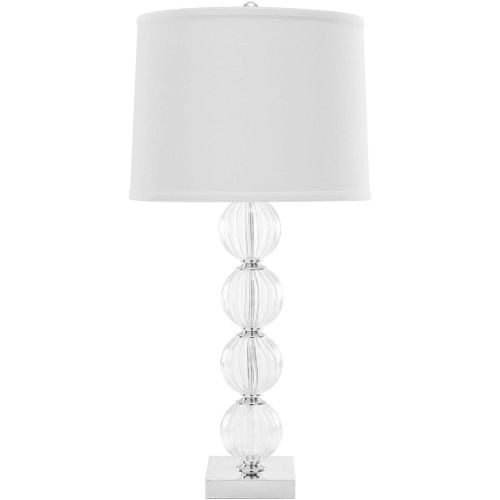  Safavieh Lighting Collection Amanda White Crystal Glass Globe 31-inch Table Lamp
