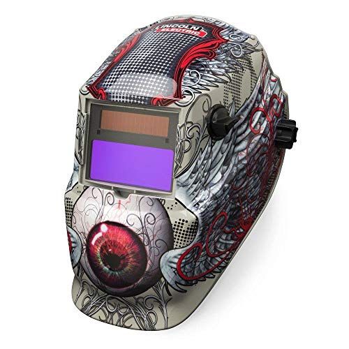  Lincoln Electric Auto Darkening Welding Helmet, TanRed, 600S, 9 to 13 Lens Shade