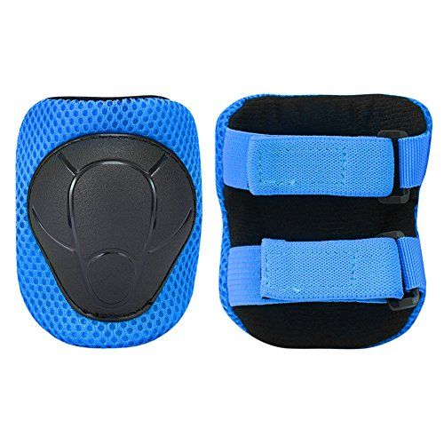  KUYOU Sports Protective Gear Safety Pad Safeguard (Knee Elbow Wrist) Support Pad Set Equipment for Kids Roller Bicycle BMX Bike Skateboard Protector Guards Pads.