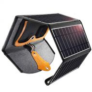 [아마존핫딜]CHOETECH Solar Ladegerat, 22W Solarpanel Tragbar Wasserdichtes Solarladegerat Outdoor Kompatibel mit Allen Handys, iPad, Kamera, Tablet, Bluetooth Lautsprecher usw.