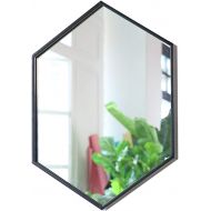 MMLI-Mirrors Wall Mirror Hexagon Vanity Metal Frame with Black Finish for Bathrooms, Entryways, Bedrooms, Shaving Large (19.7 inch x 27.5 inch)