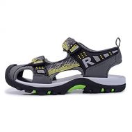 Mobnau Leather Closed Toe Cool Athletic Sandals for Boys