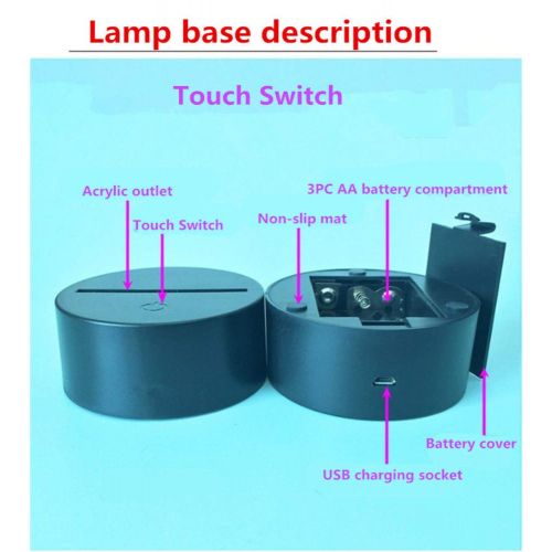 LANPAO 3 Pack,3D Lava Lamp Christmas 7 Color Changing LED Night Light Mood Decor Bedroom Table Lamp