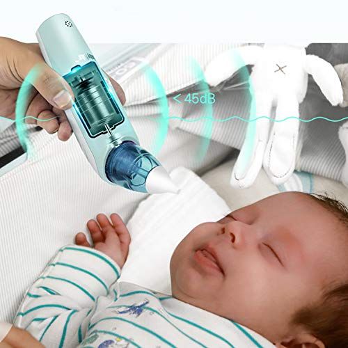  Itomoro Baby Nasal Aspirator-Battery Operated (LCD Screen,Music,3 Adjustable Suction Level) Nose Cleaner for Newborns and Toddlers