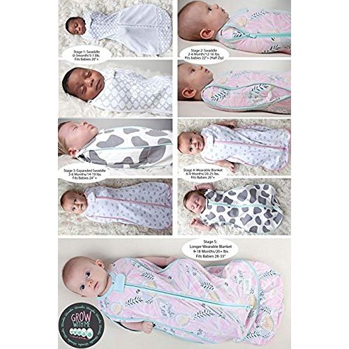  Woombie Grow with Me Baby Swaddle - Convertible Swaddle Fits Babies 0-9 Months - Expands to...