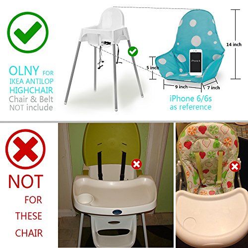  [아마존베스트]Ikea Antilop Highchair Seat Covers & Cushion by AT, Washable Foldable Baby Highchair Cover Ikea...