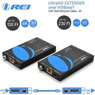 [아마존 핫딜] Orei OREI HDMI Extender HDBaseT UltraHD Over Single CAT5/CAT6 Cable 4K @ 30Hz & IR Control - Up to 130 Ft - Zero Latency - Power Over Cable