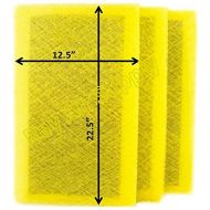RAYAIR SUPPLY 14x25 MicroPower Guard Air Cleaner Replacement Filter Pads (3 Pack) Yellow