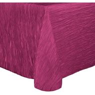 Ultimate Textile -3 Pack- Crinkle Taffeta - Delano 90 x 156-Inch Rectangular Tablecloth, Fuchsia Pink