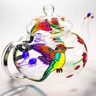 All products are hand painted using high quality Hand Painted Glass Teapot Personalized Hummingbird Tea Pot with Removable Infuser Heat Resistant, Handmade Mothers Day Gift Idea for Women Friend Mom Coworker: Kitchen & Dining