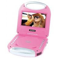 SYLVANIA Sylvania SDVD7049 7-Inch Portable DVD Player with Handle, Pink