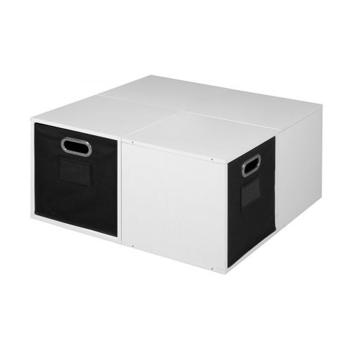  Niche NICHE Set of 6 Cubo Modular Storage Cubes and 3 Cubo Foldable Fabric Bins- Truffle/Natural