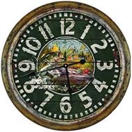 Rivers Edge Products 26-Inch Distressed Fishing Clock