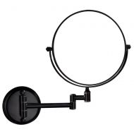 GURUN Wall Mount Makeup Mirror Oil Bronze Finish with 10X Magnification,Dual Sided, Copper 12 Inches Arm M1306O(8in,10x)