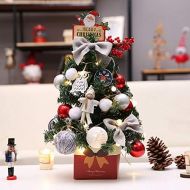 [아마존핫딜][아마존 핫딜] AMS 18 Tabletop Mini Artificial Christmas Tree Decor with Warm White Lights (45cm, Silver)