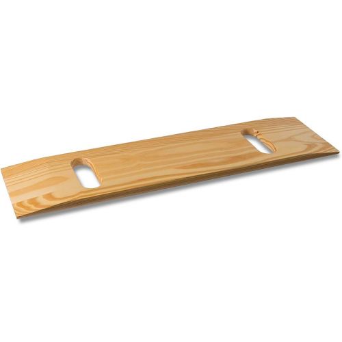  MABIS DMI Healthcare DMI Wooden Slide Transfer Board, 440 lb Capacity Heavy Duty Slide Boards for Transfers of Seniors and Handicap, 30 x 8 x 1 - (2) Cut Out Handles