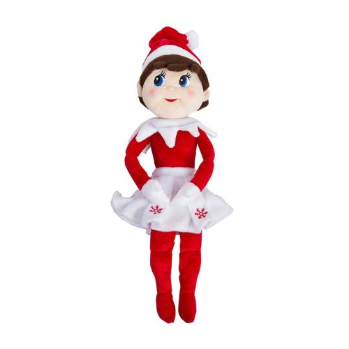  Elf on the Shelf Bundle - The Elf on the Shelf: Christmas Tradition Book with Light Skin Blue Eyed Girl Scout Elf and Girl Plushee Pal