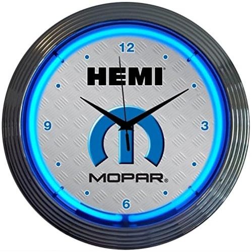 Neonetics Mopar Hemi Neon Wall Clock, 15-Inch
