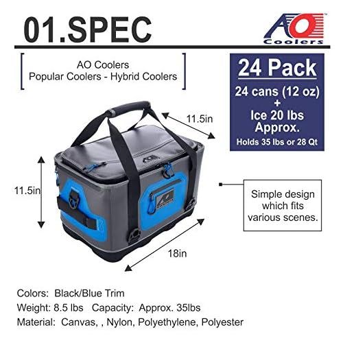  AO Coolers Hybrid Soft/Hard Cooler with High Density Insulation