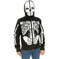 Charades Skeleton Hoodie Childrens Costume Sweatshirt, BlackWhite, Medium