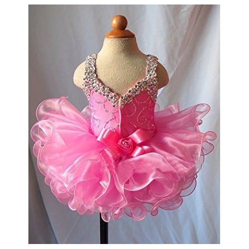  Beiji Cupcakes Small Girls Sequins Toddlers Princess Short Pageant Dress