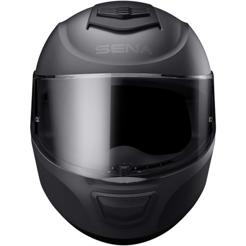  Sena Unisex-Adult Full Face Momentum Lite Full Face Helmet (Glossy White, Medium)