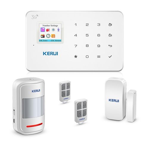  GSM 3G Alarm System Kit - KERUI G183 Wireless WCDMA DIY Home and Business Security Burglar Alarm System Auto Dial Easy to Install,APP Control by Text,not support wifi andor Landli