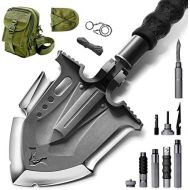 [아마존베스트]Zunelotoo Zune Lotoo Annihilate Tactical Shovel Camping(F-A3),6 Shifts with One Button Military Multifunctional Shovel,Folding Survival Shovel Multitool(24.4 Inch)