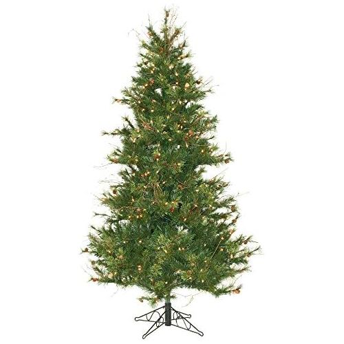  Vickerman 65 Slim Mixed Country Pine Artificial Christmas Tree with 400 Clear lights
